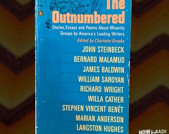 Anthology Outnumbered (1970) Paperback Mass Market Dell Steinbeck Baldwin Wright Cather Hughes Essays Poems
