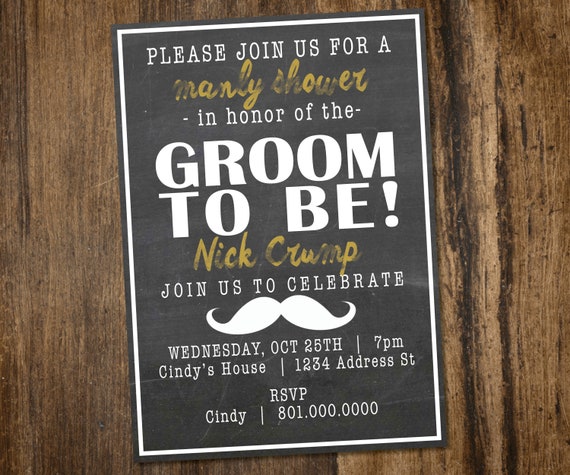 Groom Shower Invitation