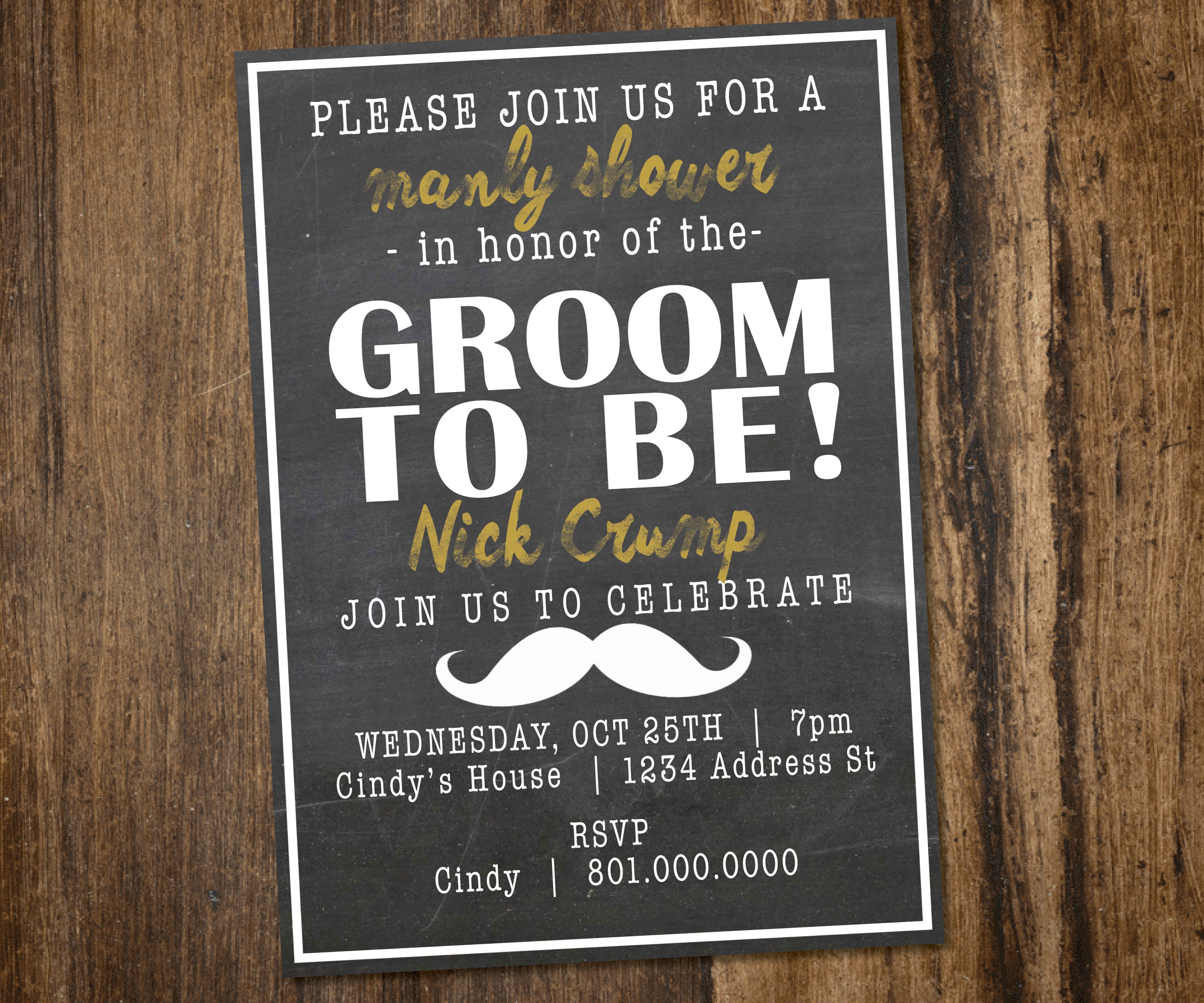 Free Printable Groom Shower Invitations