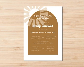 Ray of Sunshine Baby Shower Invitation