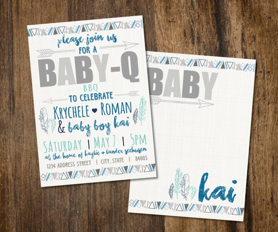 Tribal Baby Shower Invitation