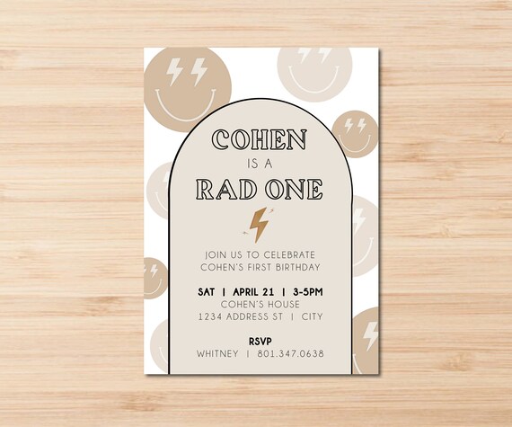 RAD ONE Birthday Invitation