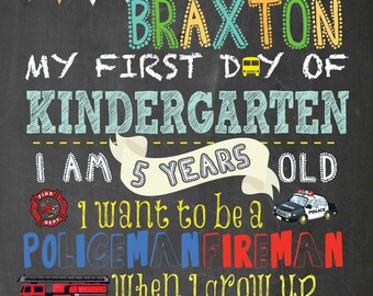 First Day of School Chalkboard Sign DIGITAL FILE