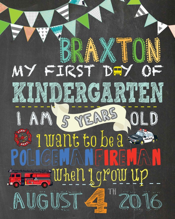 First Day of School Chalkboard Sign DIGITAL FILE