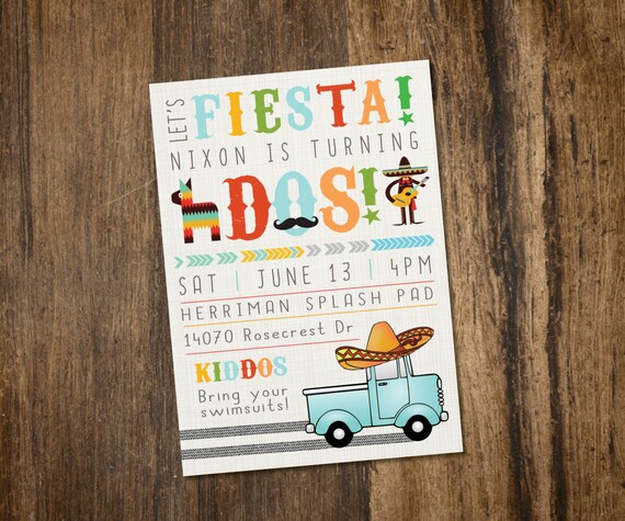 Fiesta Birthday Party Invitation