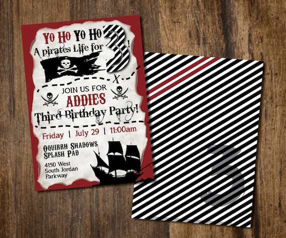 Pirate Birthday Party Invite
