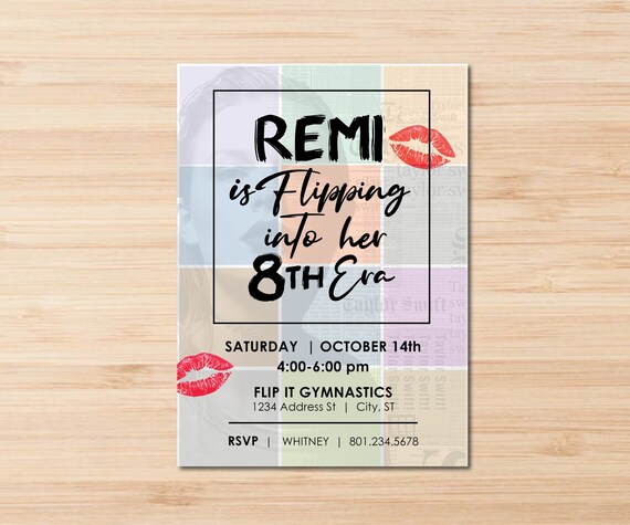 Swiftie Era Birthday Invitation