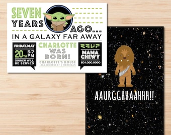 Invito alla festa di compleanno a tema Star Wars