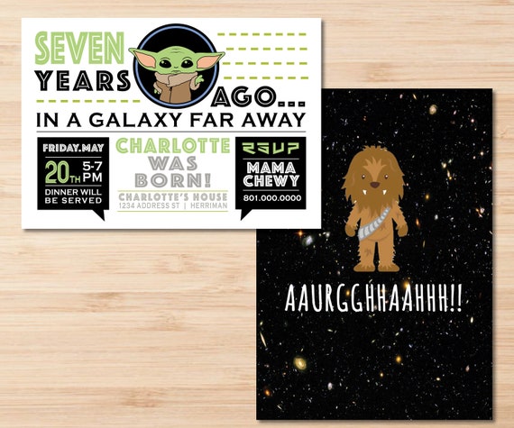 Star Wars Theme Birthday party Invitation