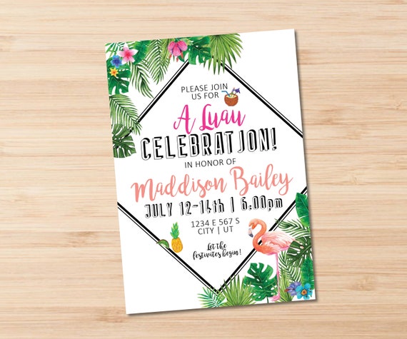 Luau Invitation
