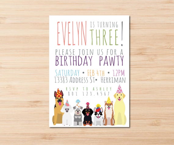 Puppy Birthday Party Invitation