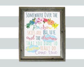 Somewhere Over the Rainbow DIGITAL printable