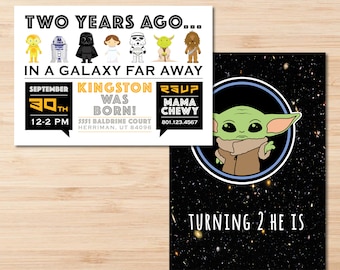 Invito alla festa di compleanno a tema Star Wars