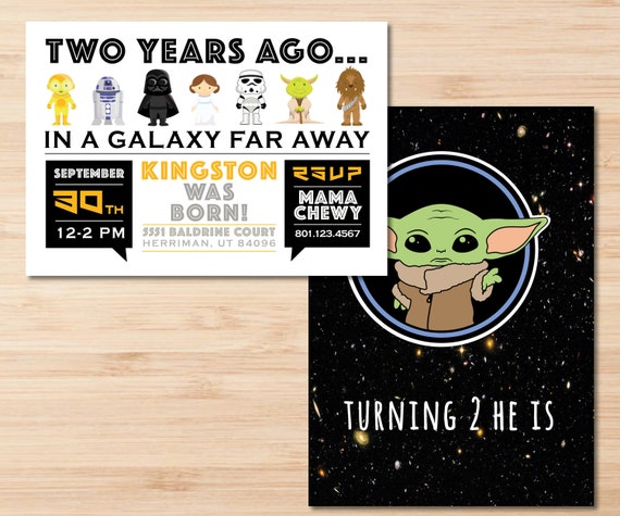 Star Wars Theme Birthday party Invitation