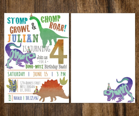 Dinosaur Birthday Invitation