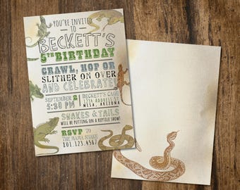 Reptile Birthday Invitation