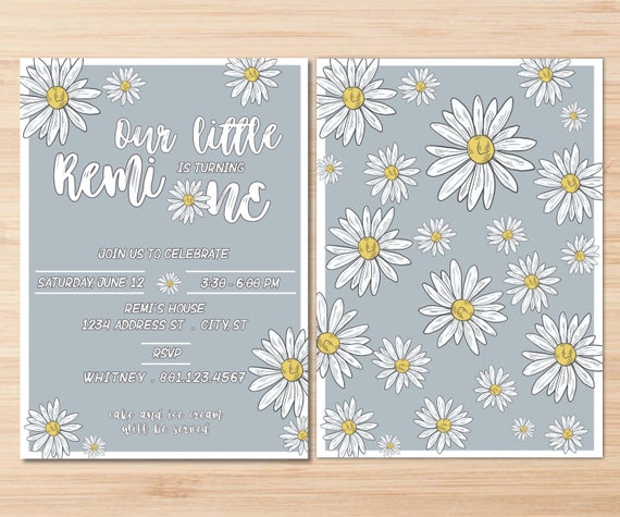 Daisy Birthday Invitation