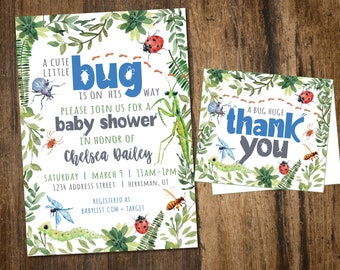 BUG bebé ducha invitación