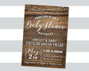 Twinkle Lights Baby (or Bridal) Shower Invitation