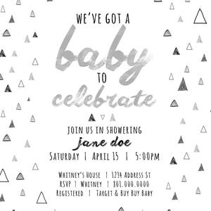 Triangle Baby Shower Invitation image 2