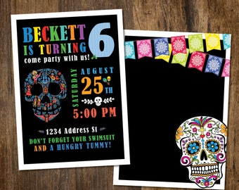 Sugar Skull Birthday Invitation