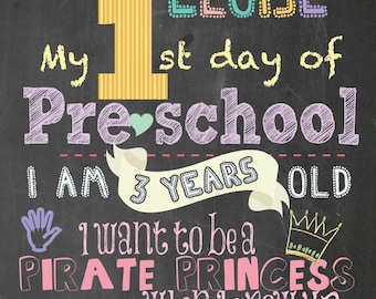 First Day of School Chalkboard Sign