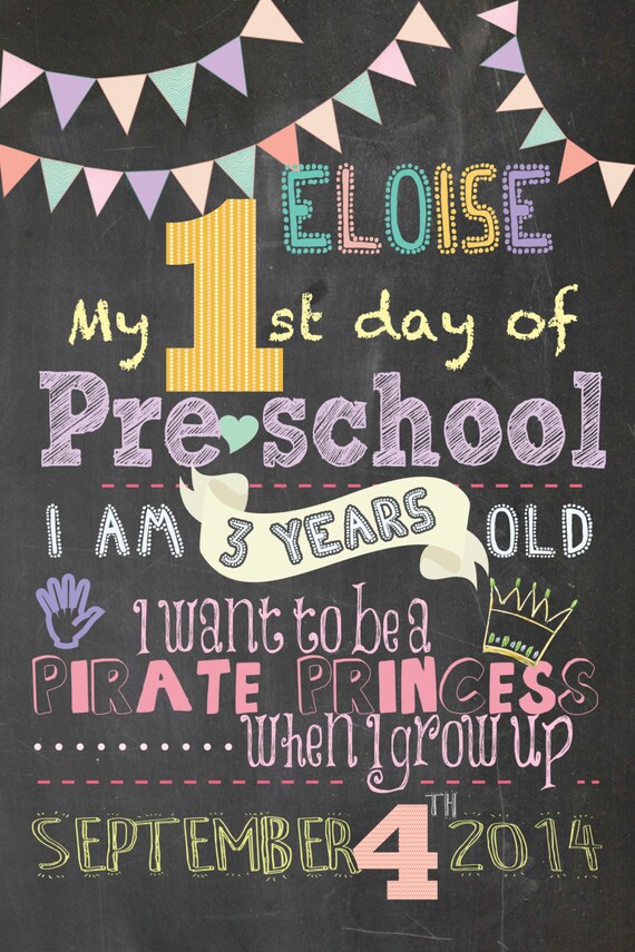 First Day of School Chalkboard Sign