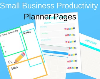 Any Year Printable Planner for Small Business Income Tracker Weekly Planner To Do