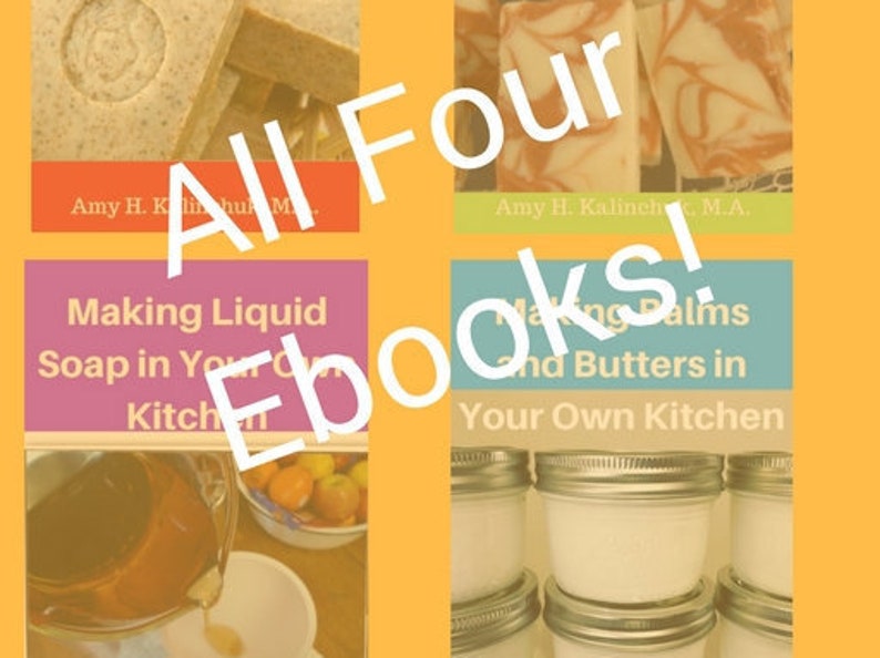 4 Easy Soapmaking and Body Butter eBooks soap making recipes making soap at home making body butter making lip balm image 1