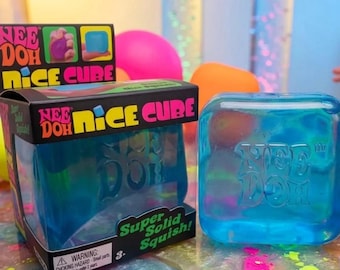 Schylling Nee Doh Jellyfish Cube Squish Toy, Sensory Stress Relief Fidget