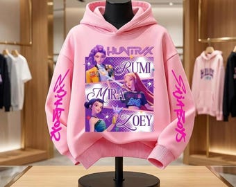 Sweat à capuche K Pop Demon Hunters, haut à enfiler décontracté à manches longues princesse pour filles
