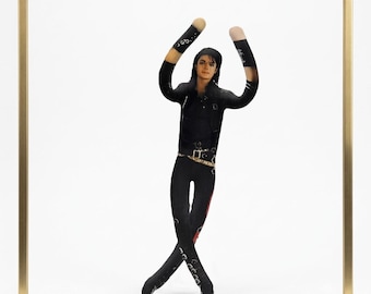 Peluche di Michael Jackson, MJ snodabile, accessorio per cosplay, decorazione per la stanza del Re del Pop, action figure con articolazioni snodabili, regalo unico per gli appassionati di musica.