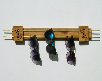 wooden sunglasses organizer