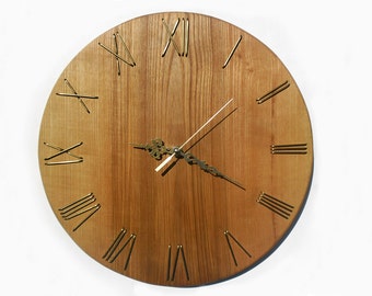 13,5''  wooden wall clock