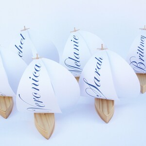 Place Cards, Sailboats With Names or Numbers on Sails - Etsy
