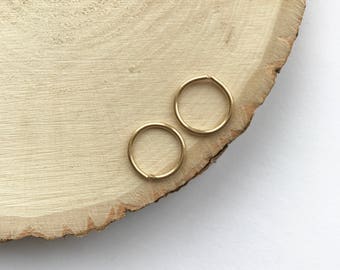 Small everyday gold hoops - gold sleepers, tiny gold earrings, minimalist earrings, simple gold hoops, gold filled, everyday earrings, helix