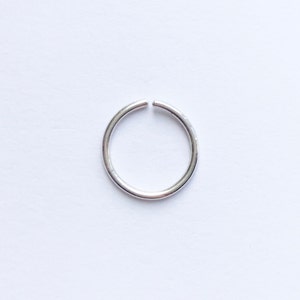 Single 10mm cartilage hoop - conch piercing earring, tiny silver hoop, minimalist, cartilage earring, sterling silver hoop, unisex jewellery