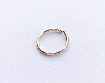 Single 10mm cartilage hoop - conch earring, 10mm hoop, tiny rose gold hoop, minimalist, cartilage earring, rose gold filled hoop, helix