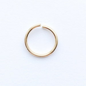 Single 10mm cartilage hoop - conch earring, tiny gold hoop, minimalist, cartilage earring, gold filled hoop, helix, nose ring, piercing hoop