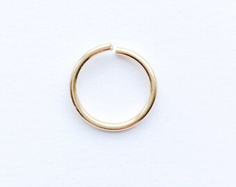 Single 10mm cartilage hoop - conch earring, tiny gold hoop, minimalist, cartilage earring, gold filled hoop, helix, nose ring, piercing hoop