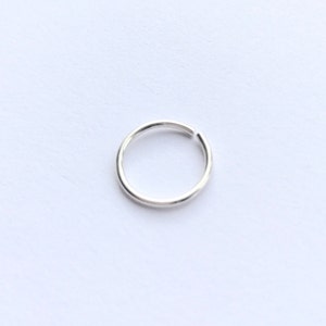 Single 10mm cartilage hoop - conch piercing earring, tiny silver hoop, sterling silver hoop, unisex jewellery, helix, labret, nose ring