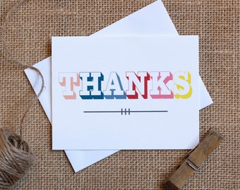 Thank You Card - Colorful Thanks