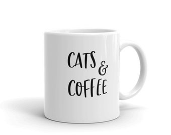 Funny Cat Mug, Cat Lover Mug, Funny Mug - Cats and Coffee