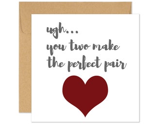 Funny Wedding Card - Congrats on Engagement