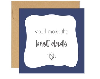 Congrats Baby Card, Expecting Parents Card, New Baby Card for Two Dads, Gay Dads