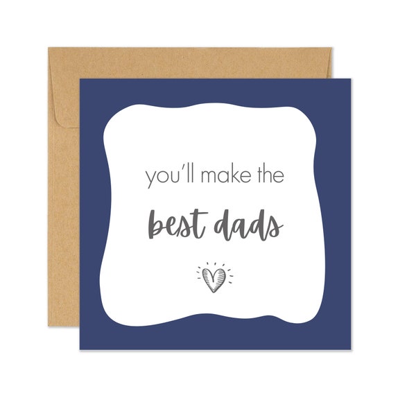 Congrats Baby Card, Expecting Parents Card, New Baby Card for Two Dads, Gay Dads