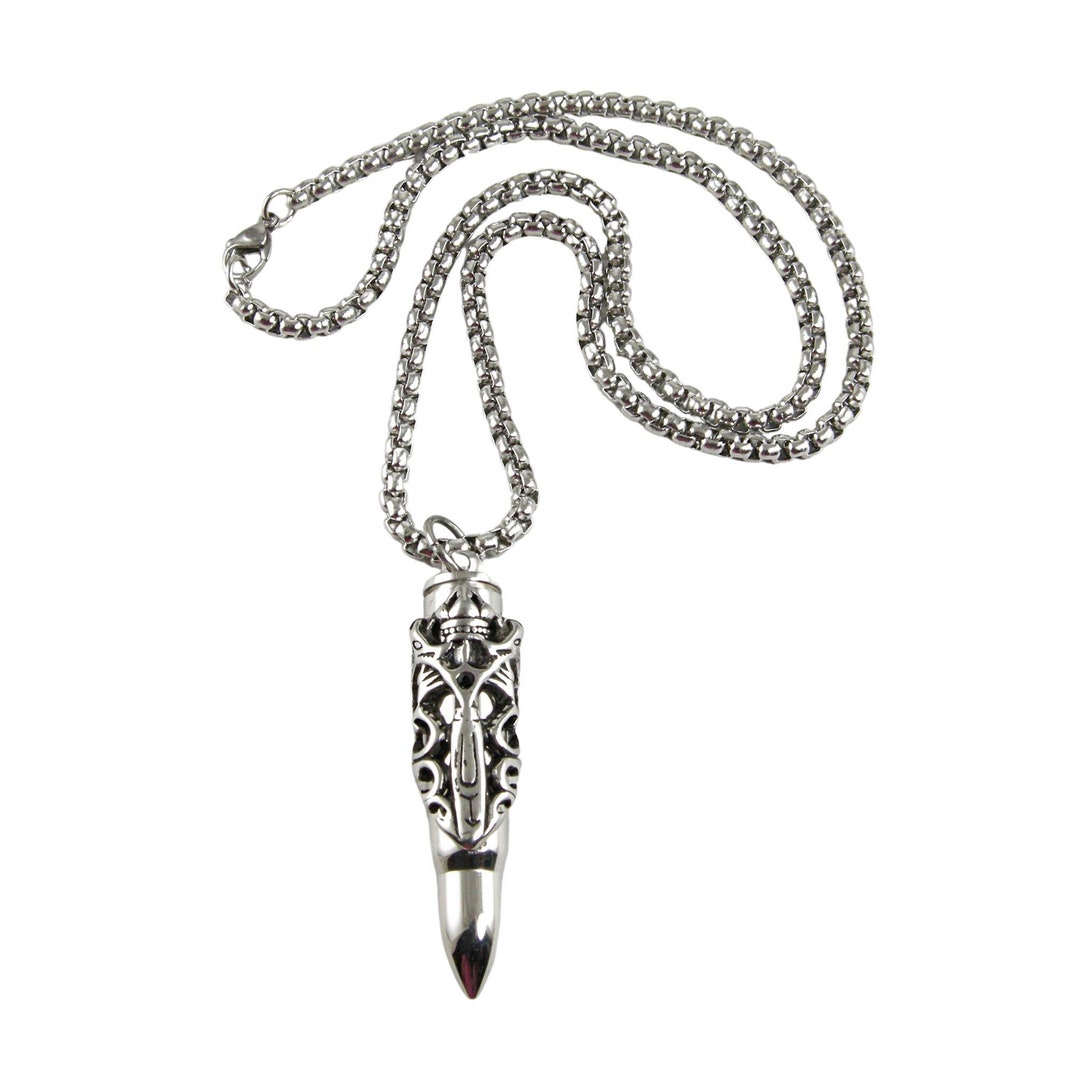 Bullet and Sword Cremation Urn Necklace, Necklace for Ashes, Bullet Cremation Urn Necklace Etsy
