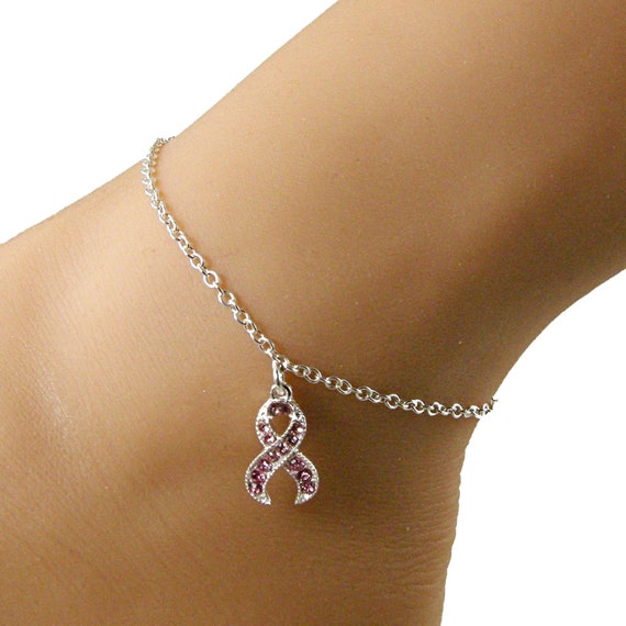 Breast cancer anklet deals