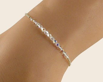 AB Swarovski Crystal Anklet, 14k Gold Filled Sparkle Jewelry