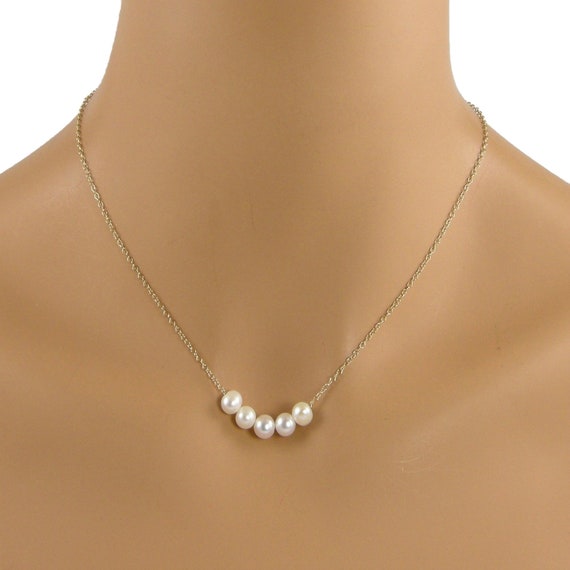 Honora Sliding Cultured Ming Pearl Necklace, 14K Gold Clad - QVC.com